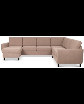 Wendy Sofa Polyester B295 D230 Sort Lysebrun - Luxliving